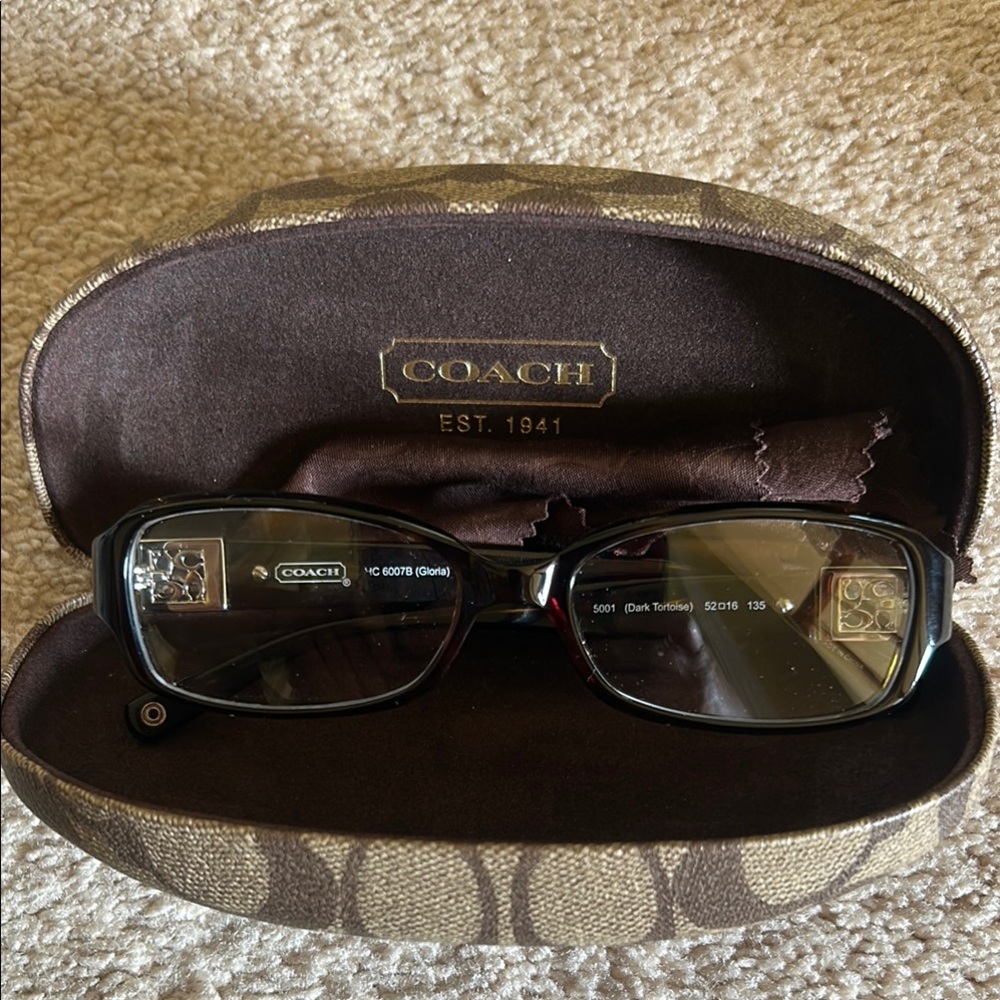 Coach Tortoise Shell Glasses with Case